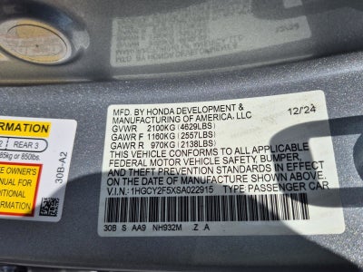 2025 Honda Accord Hybrid Sport