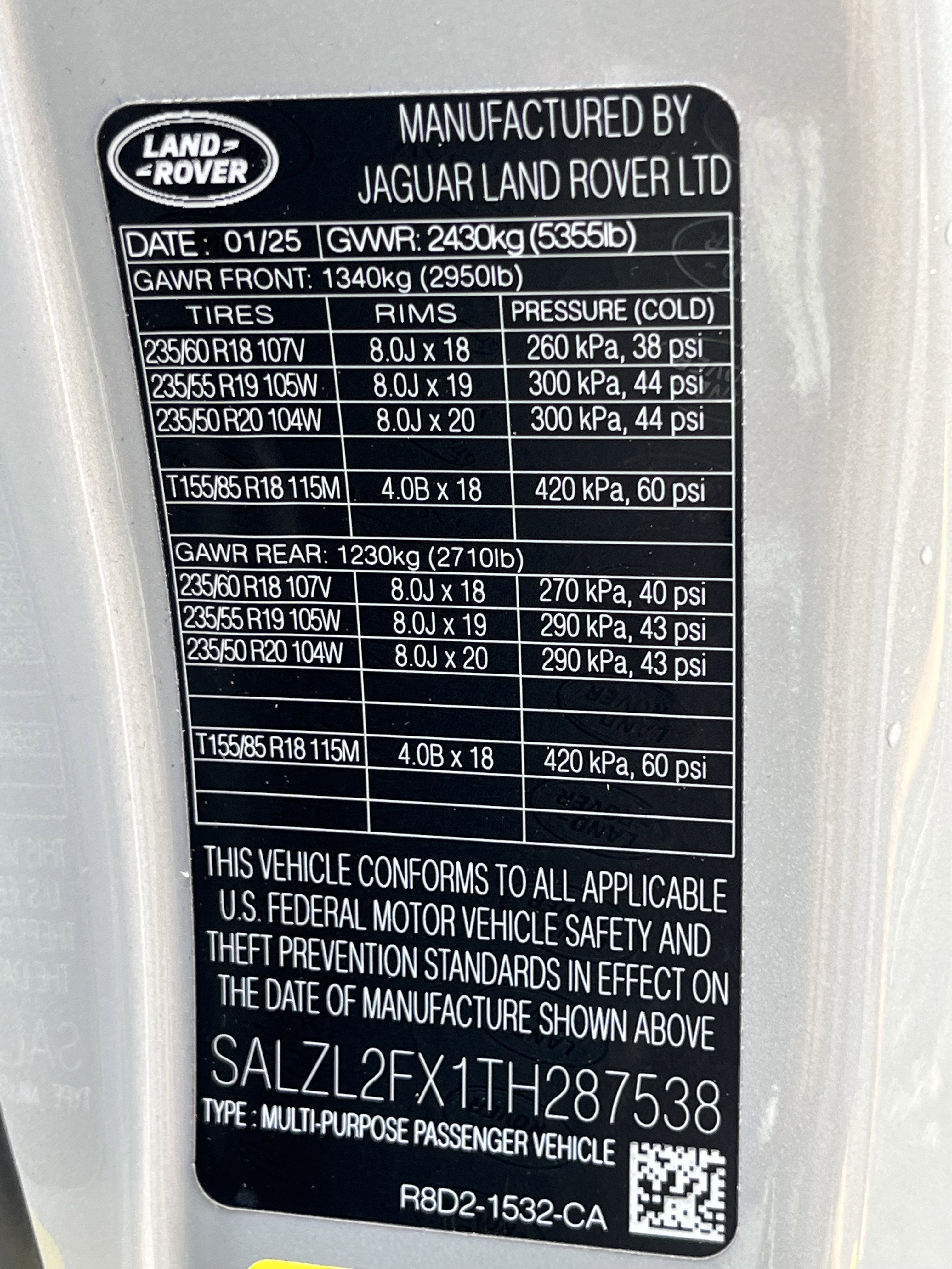 2026 Land Rover Range Rover Evoque Dynamic SE