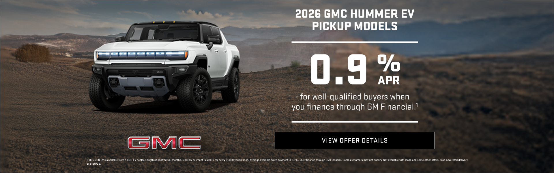 0.9% APR for well-qualified buyers when you finance through GM Financial.1