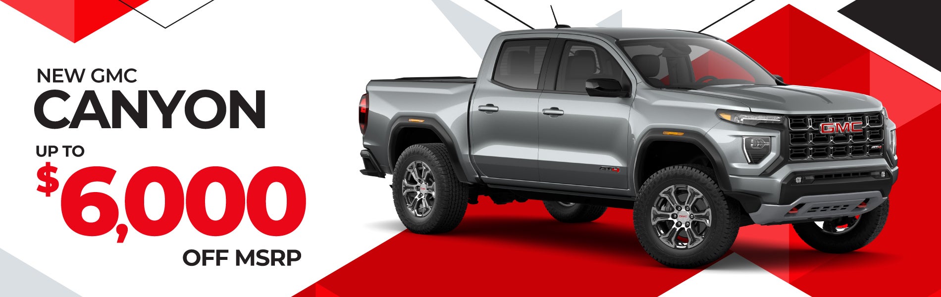 New GMC Canyon - up to $5,000 Off MSRP