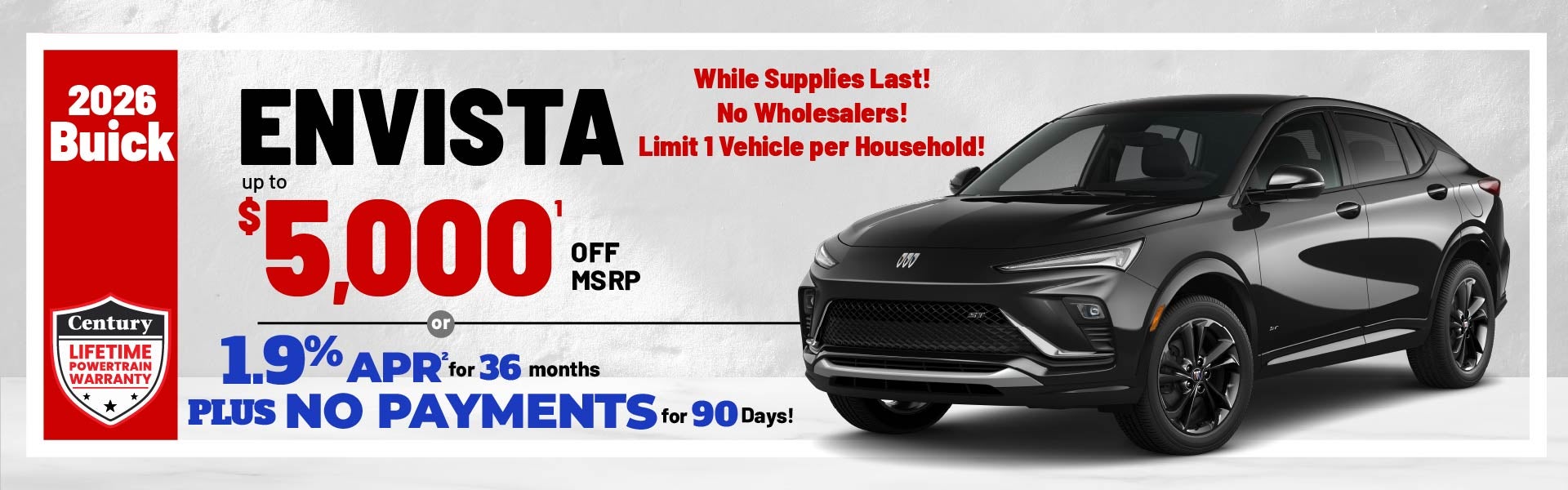 2026 Buick Envista -up to $5000 off MSRP or 1.9% APR