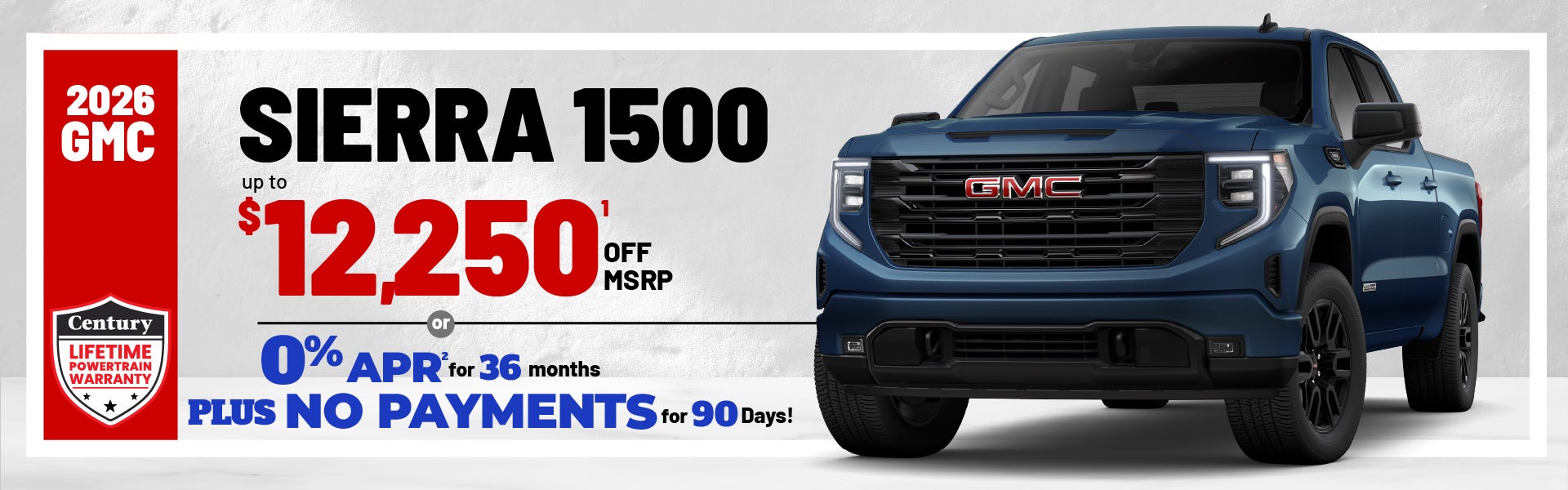 2026 GMC Sierra 1500 - up to $12,250 off MSRP