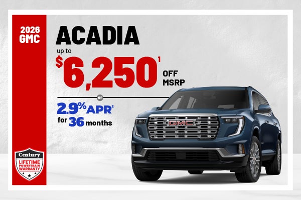 2026 GMC Acadia - up to $6250 off MSRP | 2.9% APR