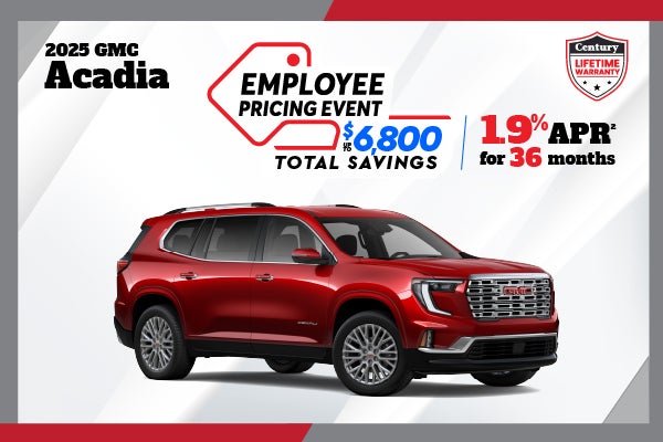 2025 GMC Acadia - employee pricing | 1.9% APR