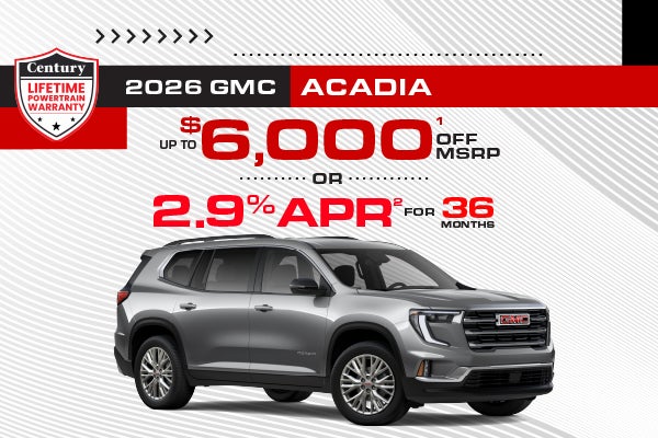 2026 GMC Acadia - up to $6000 off MSRP | 2.9% APR