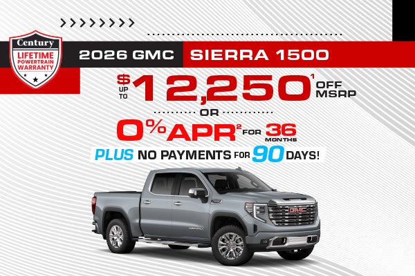 2026 GMC Sierra 1500 - up to $12,250 off MSRP