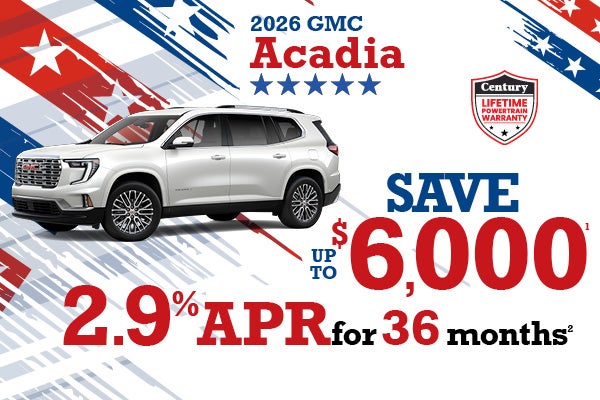 2026 GMC Acadia - up to $6000 off MSRP | 2.9% APR