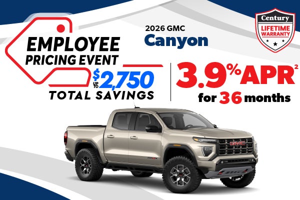 2026 GMC Canyon - Employee pricing! up to $2750 in savings