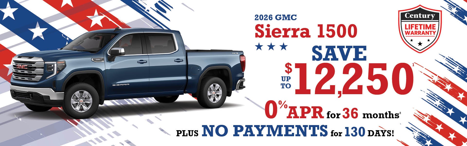 2026 GMC Sierra 1500 - up to $12,250 off MSRP
