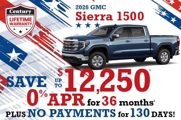 2026 GMC Sierra 1500 - up to $12,250 off MSRP