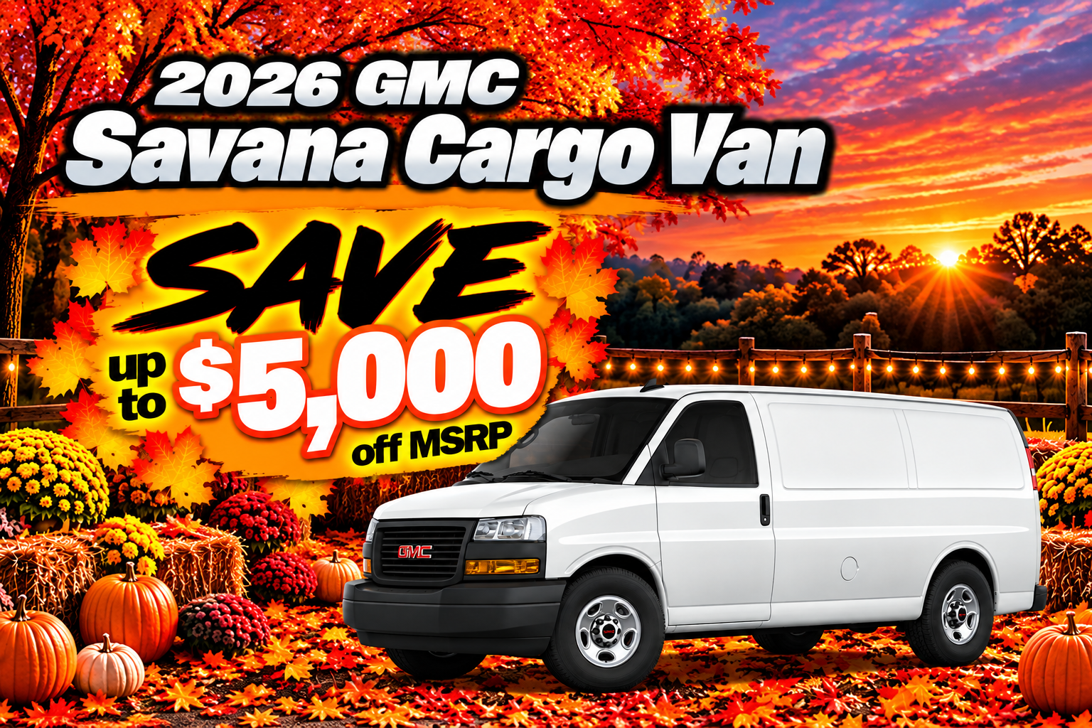 2026 GMC Savana Cargo Van - up to $5,000 off MSRP