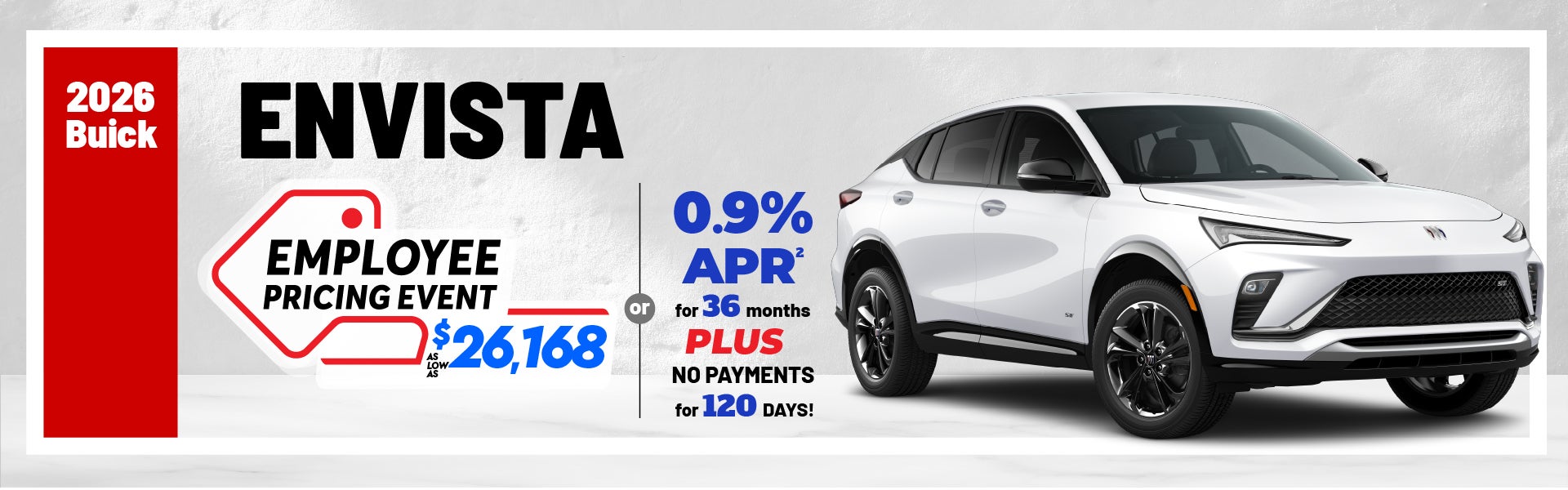 2026 Buick Envista -as low as $26,168 | Employee Pricing