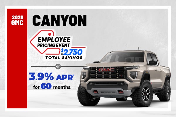 2026 GMC Canyon - Employee pricing! up to $2750 in savings