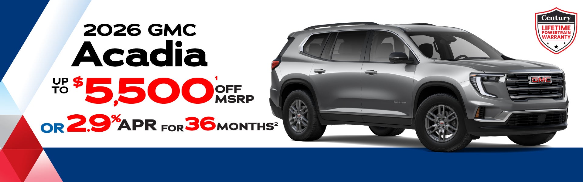2026 GMC Acadia - up to $5500 off MSRP | 2.9% APR
