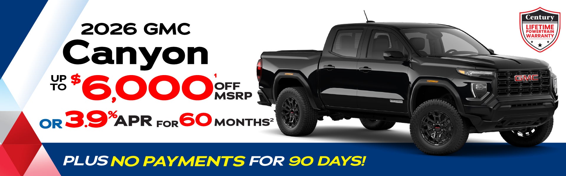 2026 GMC Canyon - up to $6000 off MSRP or 3.9% APR