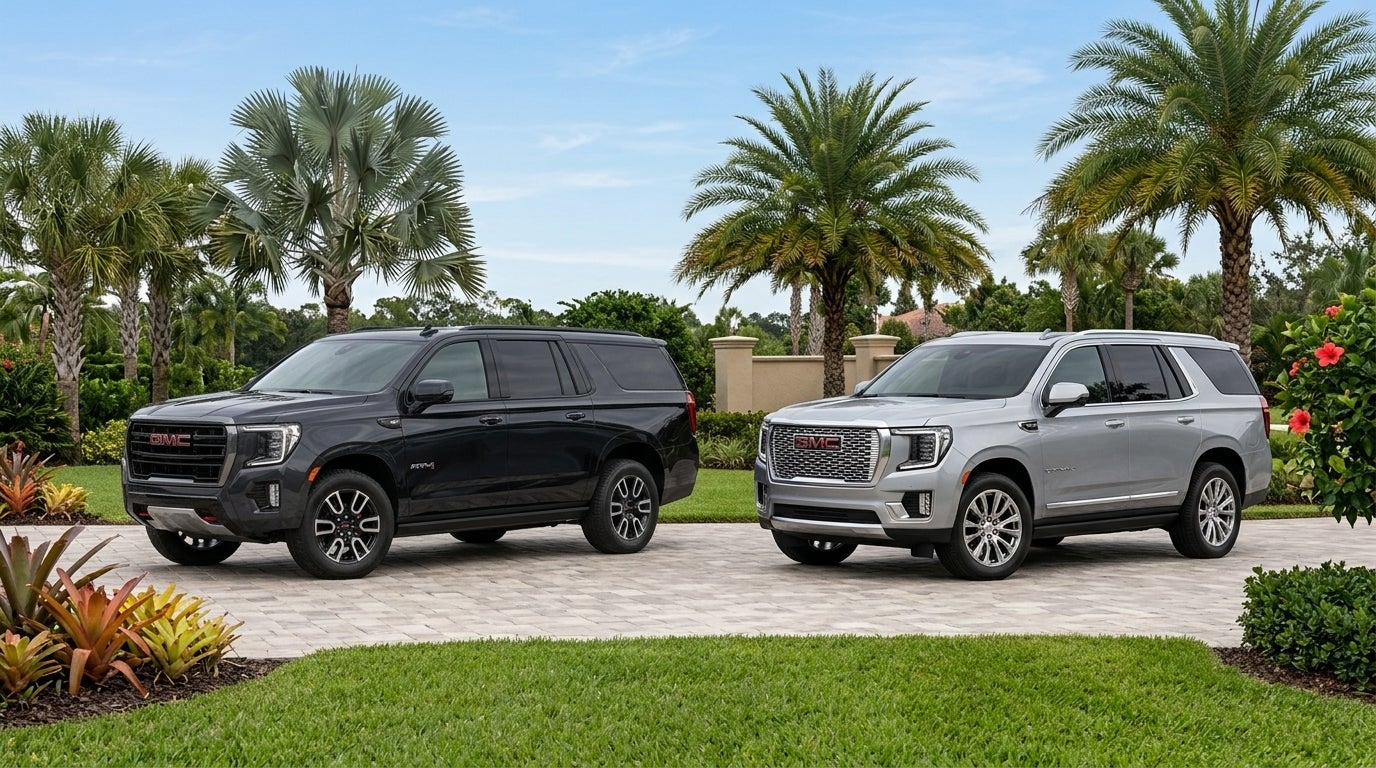 2026 GMC Yukon and Yukon XL in a Tampa driveway near Century Buick GMC
